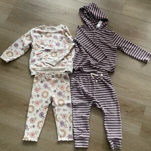 Floral and Striped 18m Outfit Set